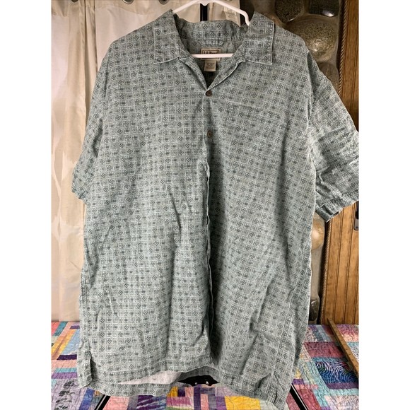 L.L. Bean Other - VTG LL Bean Big And Tall Blue XL-Tall Regular Short Sleeve Camp Shirt